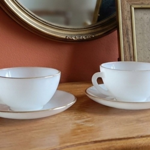 Tasses café verre opalin - 2,