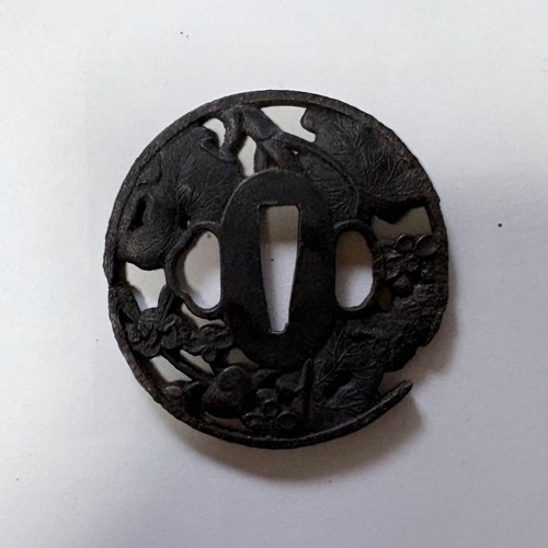 épée japonaise tsuba fer - japonaise,