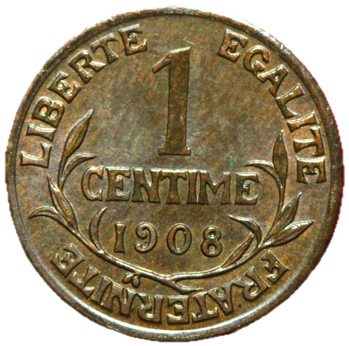 2334 rare 1 - 1, centime