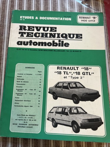 Revue technique renault 4 - renault, 1.4