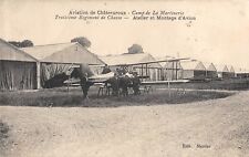 CPA 36 AVIATION DE CHATEAUROUX MARTINERIE 3e REG DE CHASSE ATELIER MONTAGE AVION