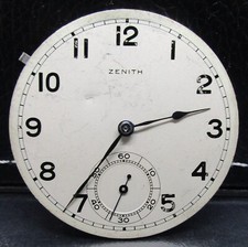 Mouvement mécanique de montre à Gousset ZENITH  diamètre 42 mm Balancier OK.