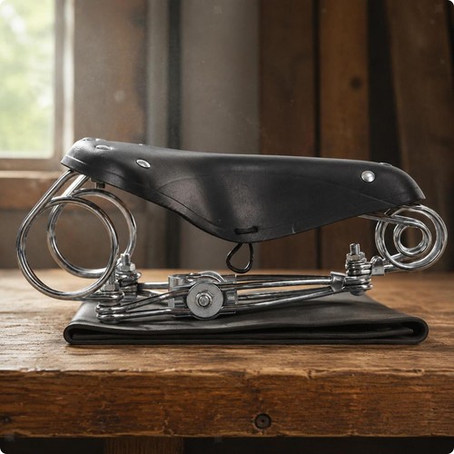 Selle vélo rétro cuir - de,