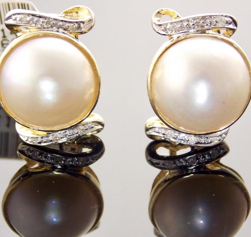 14k jaune mabe perle - jaune,