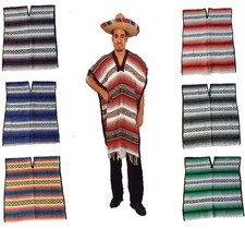 Mexican blanket poncho pancho - mexican,