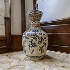 BIEN HOA , VASE CERAMIQUE EMAILLE INDOCHINE,  VIETNAM ART DECO  ASIE