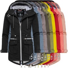Marikoo Veste Softshell Femme Extérieur Fonctionnelle Parka Coupe-Vent Ulissaa
