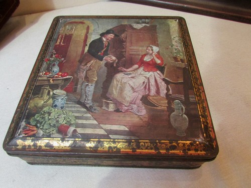Ancienne boite biscuits en - a,