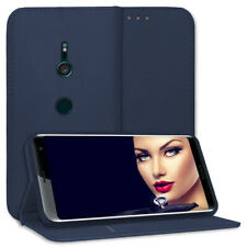 Coque Housse Etui à clapet pour Sony Xperia XZ3 bleu Bookstyle Flip Pochette