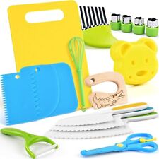 Kit Couteau sécurité de Cuisine pour Enfants - 17 Pièces Couteau Montessori