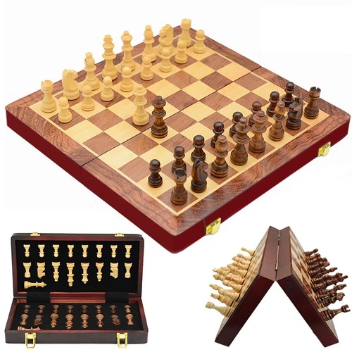 Jeu échec pliant bois - d'Échec,