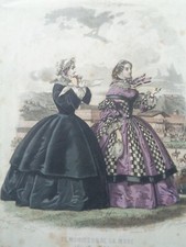 GRAVURE DE MODE ANCIENNE