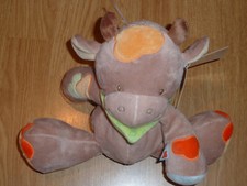 Doudou Peluche Vache Kuh beige