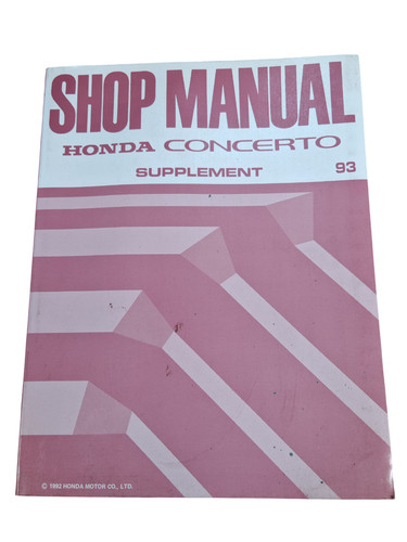 Manuel atelier honda - manuel, d'atelier