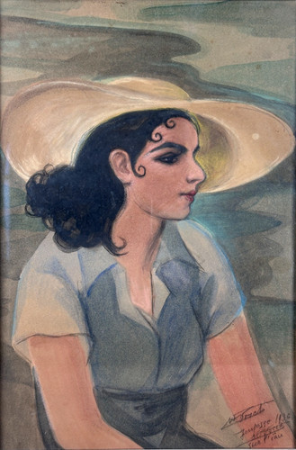 aquarelle portrait femme