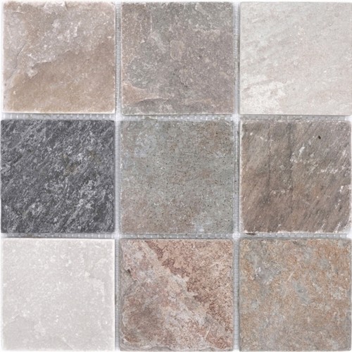 Quartzite mosaïque beige - mosaïque, gris