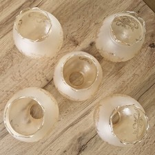 5 Globes Suspension Vintage + Ressorts – Années 50/70  Motifs Fins  Design retro