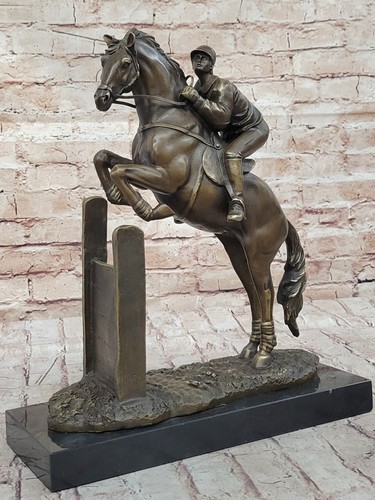 Vintage signée jockey cheval - signée,