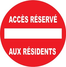 Panneau alu "accès réservé