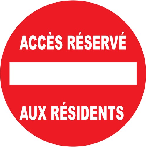 Panneau alu accès réservé - alu, "accès