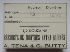 Ressort de barillet Ht 1,3mm; Ø 12,5mm. Tena Butty