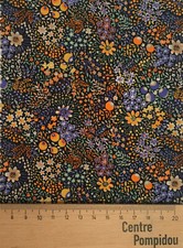 LIBERTY of London. KENSINGTON CREPE DE CHINE (SILK) 100% soie. ELDERBER (orange)