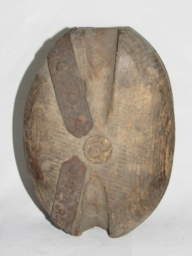 Ancienne poulie bois - ancienne, de