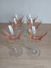 Vintage 1950, lot de 6 verres