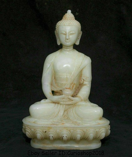 Old natural white jade - 8",