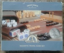 Jeu de voyage magnétique Front Porch Classics étui en étain superbe