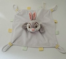 6203🌟Doudou Plat Mouchoir Lapin Pan pan Panpan Gris Blanc Thumper Disney Store