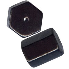 51004 *** 4 perle en hématite tube hexagonale 12x9 mm 