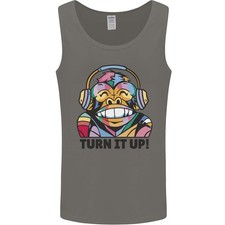 Turn It Up Monkey DJ Casque Audio Gilet Homme Débardeur