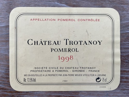 étiquette château trotanoy - Étiquette,