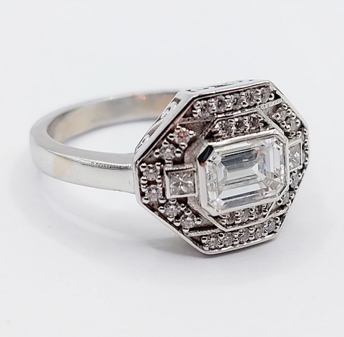 Bague tank style art deco - , or