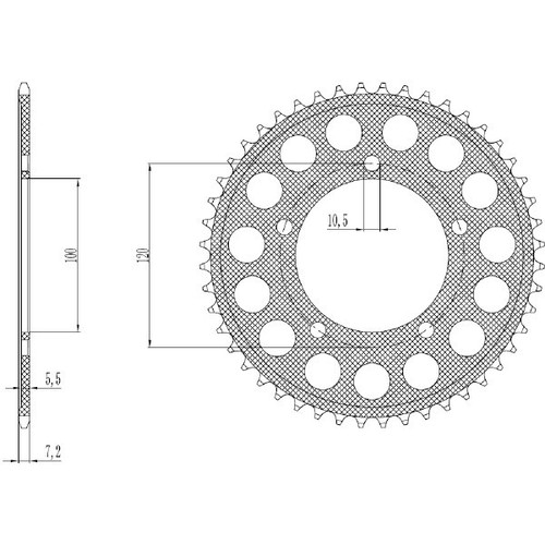 Couronne aluminium 525 - couronne, z