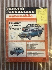 REVUE TECHNIQUE Renault 11 Turbo  9 R 11 R 9 Turbo Zender 1.4 1400 Turbo 1397 Cc