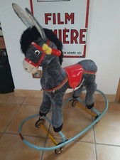 ÂNE A BASCULE JOUET ANCIEN GyGy PELUCHE ENFANT