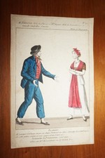 Gravure COULEUR XIX COSTUME