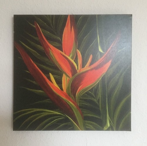 Tableau fleur 40x40 - , toile