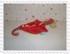 ㉙ - Doudou Dragon Vert Rouge Dragobert Multicolore Moulin Roty