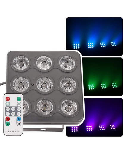 Rgbw 9led par lights - rgbw, w/remote