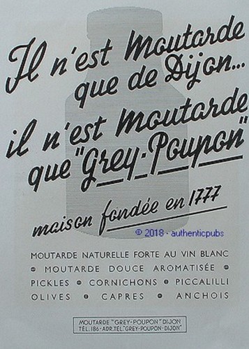 Publicite grey poupon moutarde - grey,