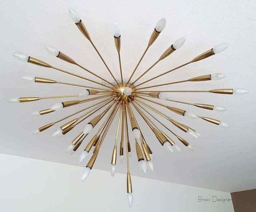 Lustre moderne laiton - lustre,