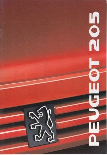 Brochure peugeot 205 avec gti - peugeot,