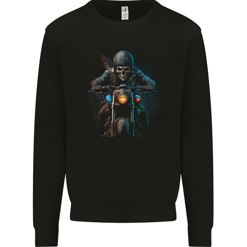 Sweat capuche skull - sweat, biker