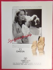 Publicité  1999 Montre OMEGA Constellation Or 18 carats étanche Barichella Nice