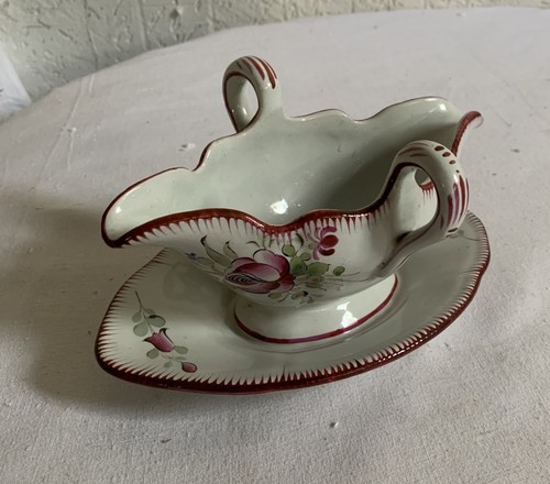 Sauciere ancienne polychrome - sauciere,