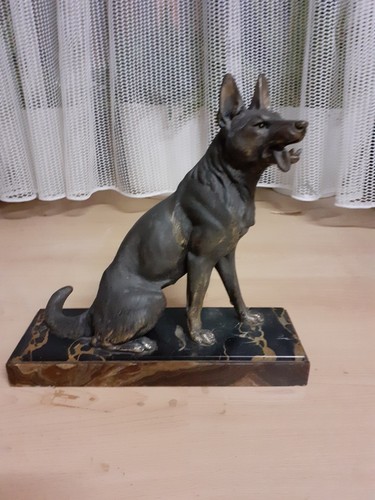 Sculpture bronze loup - bronze,