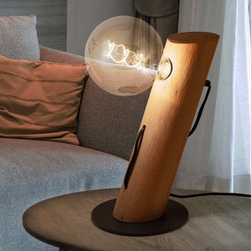 Lampe table bois - de, lumière